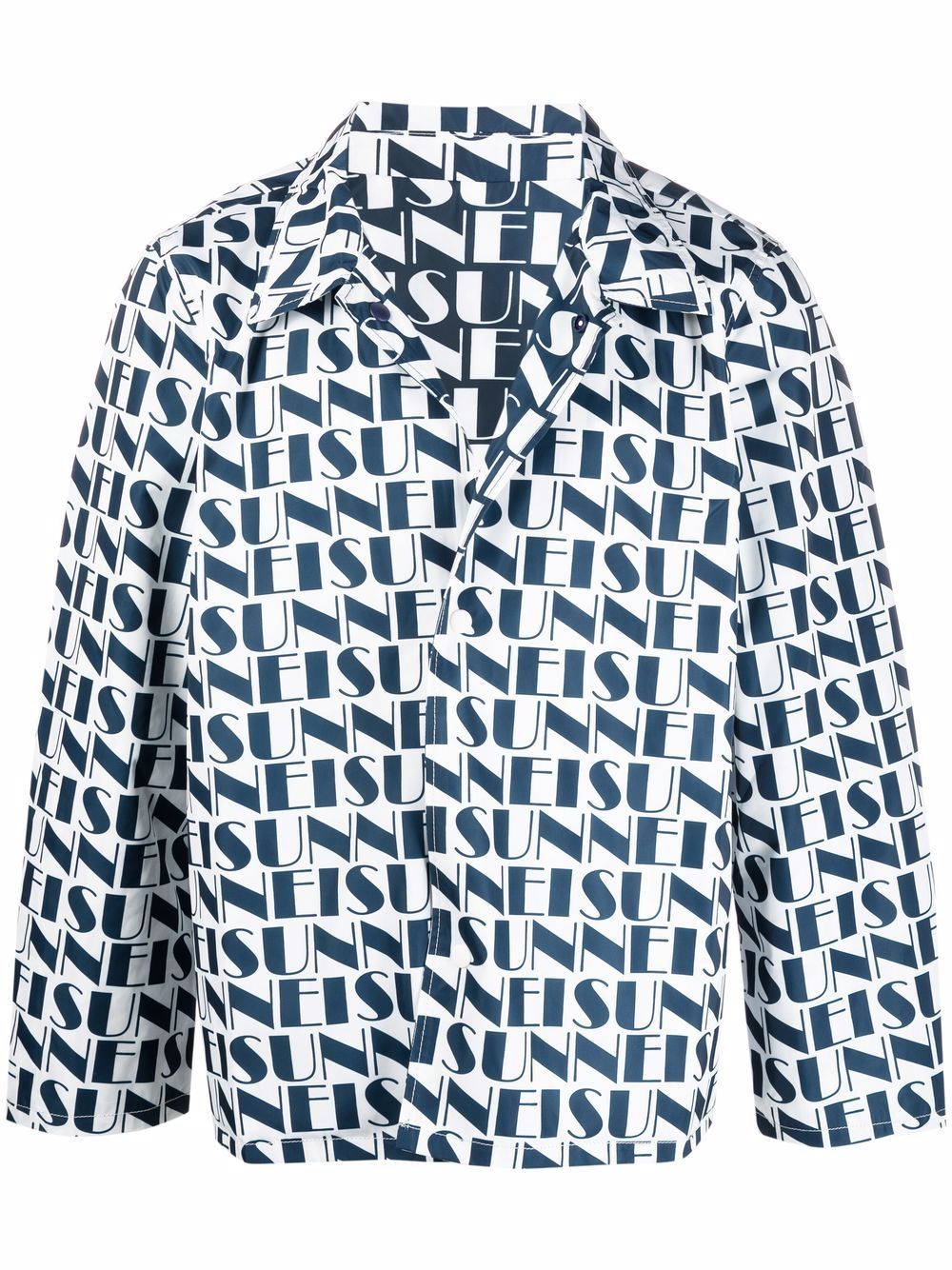 Logo-print reversible jacket - Blue