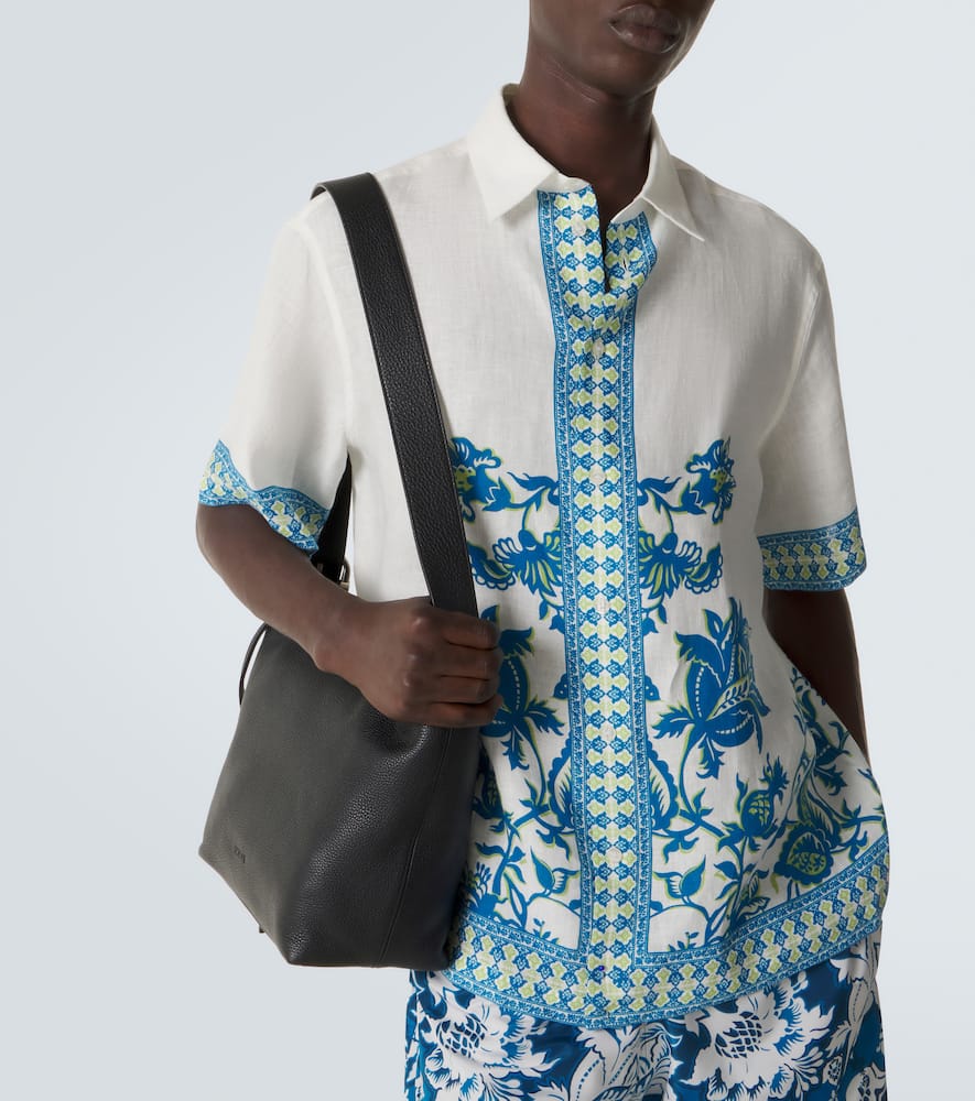 Floral linen shirt