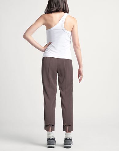 Woman Pants Dark brown Size 10 Triacetate, Polyester