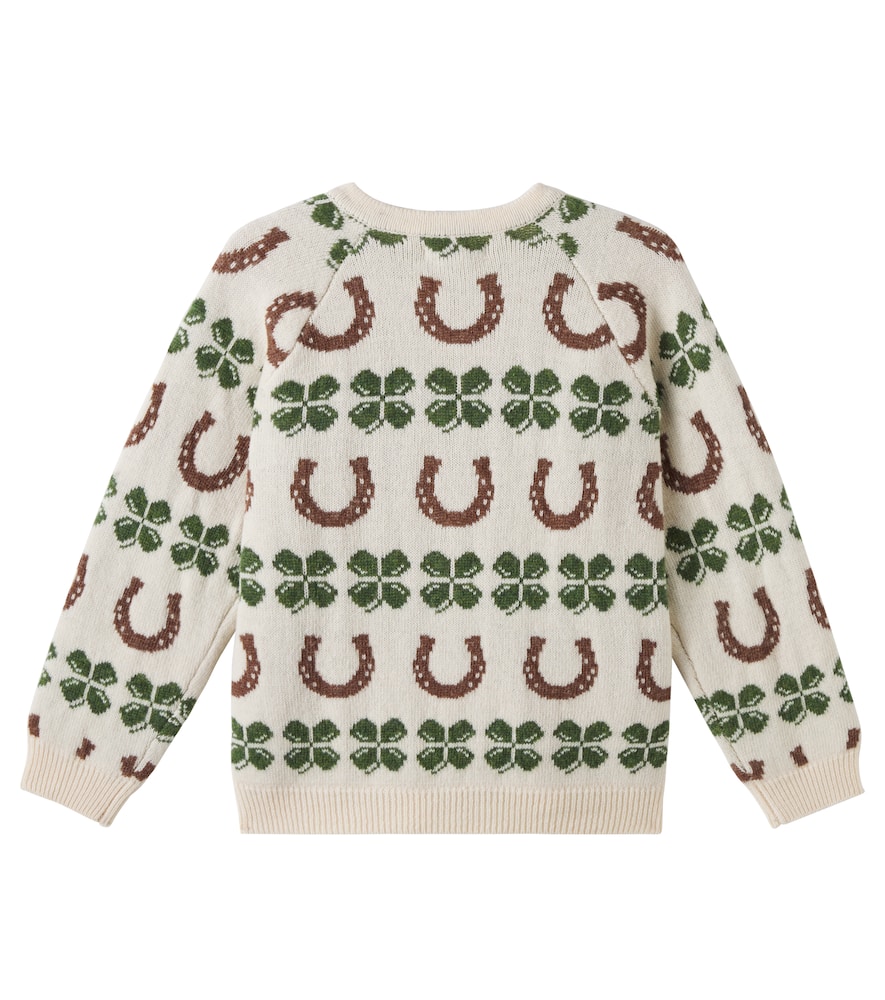 Konges Sløjd Belou intarsia wool-blend cardigan