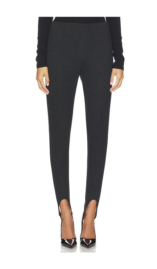 LAMARQUE Faustine Stirrup Pant in Charcoal. - S also in L