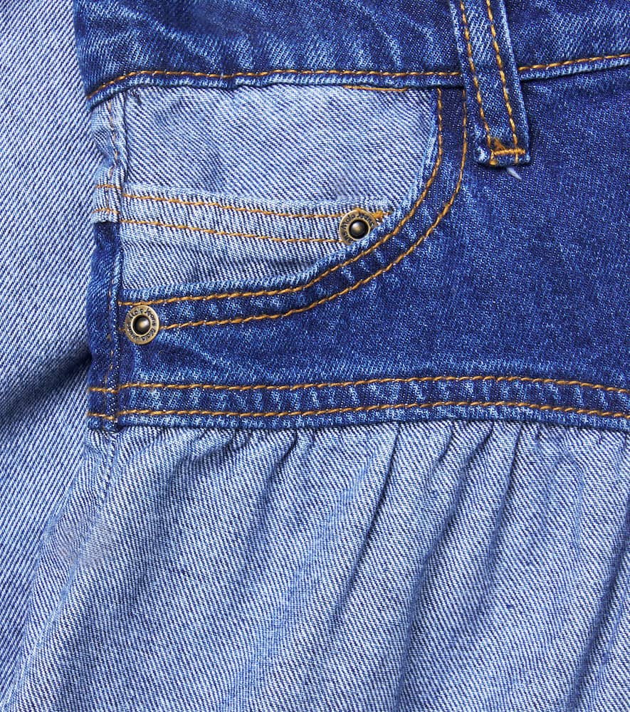 Becca paneled denim skirt