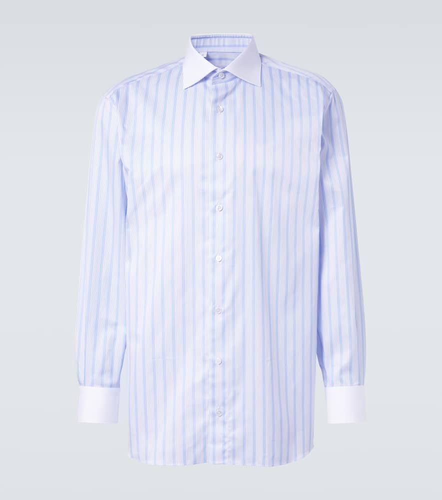 Striped cotton poplin shirt
