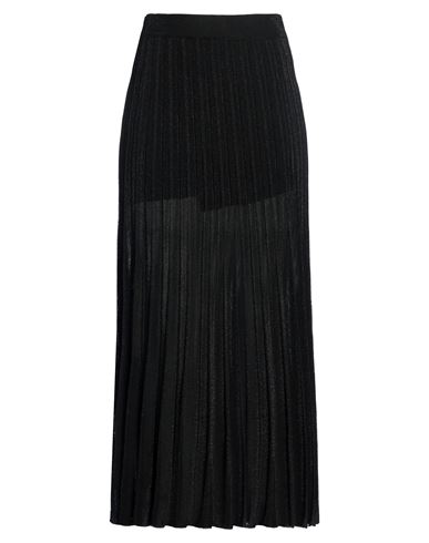 Per Anteprima Woman Midi skirt Black Size 6 Viscose, Metal
