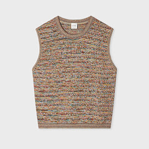 Women's Knitted 'Signature Stripe' Tank Top Multicolour