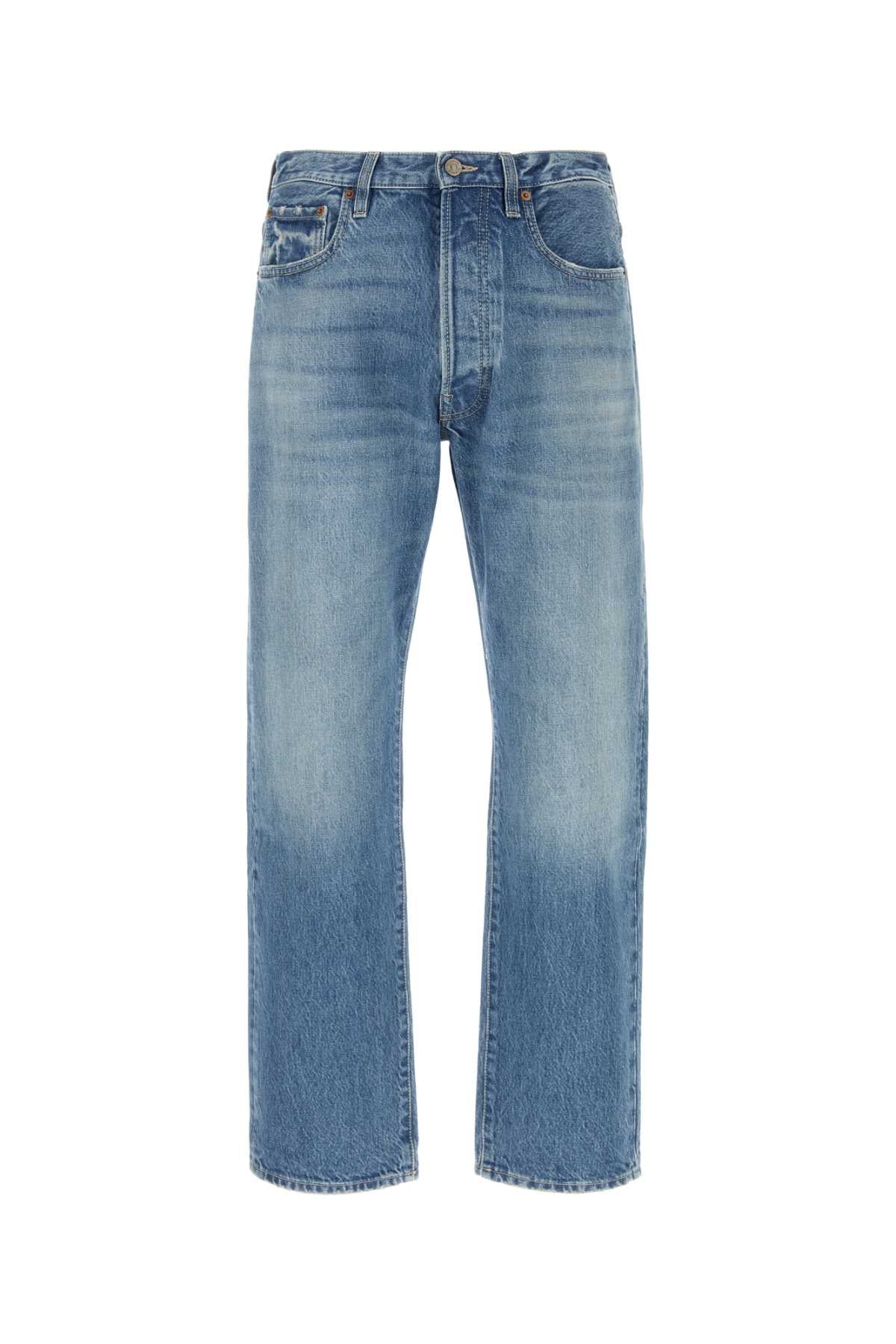Medium Wash Denim Jeans — Blue
