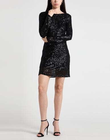 Woman Mini dress Black Size 10 Polyester, Elastane