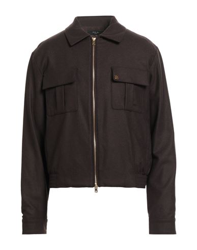 Man Jacket Chocolate brown Size 38 Wool, Nylon, Lyocell