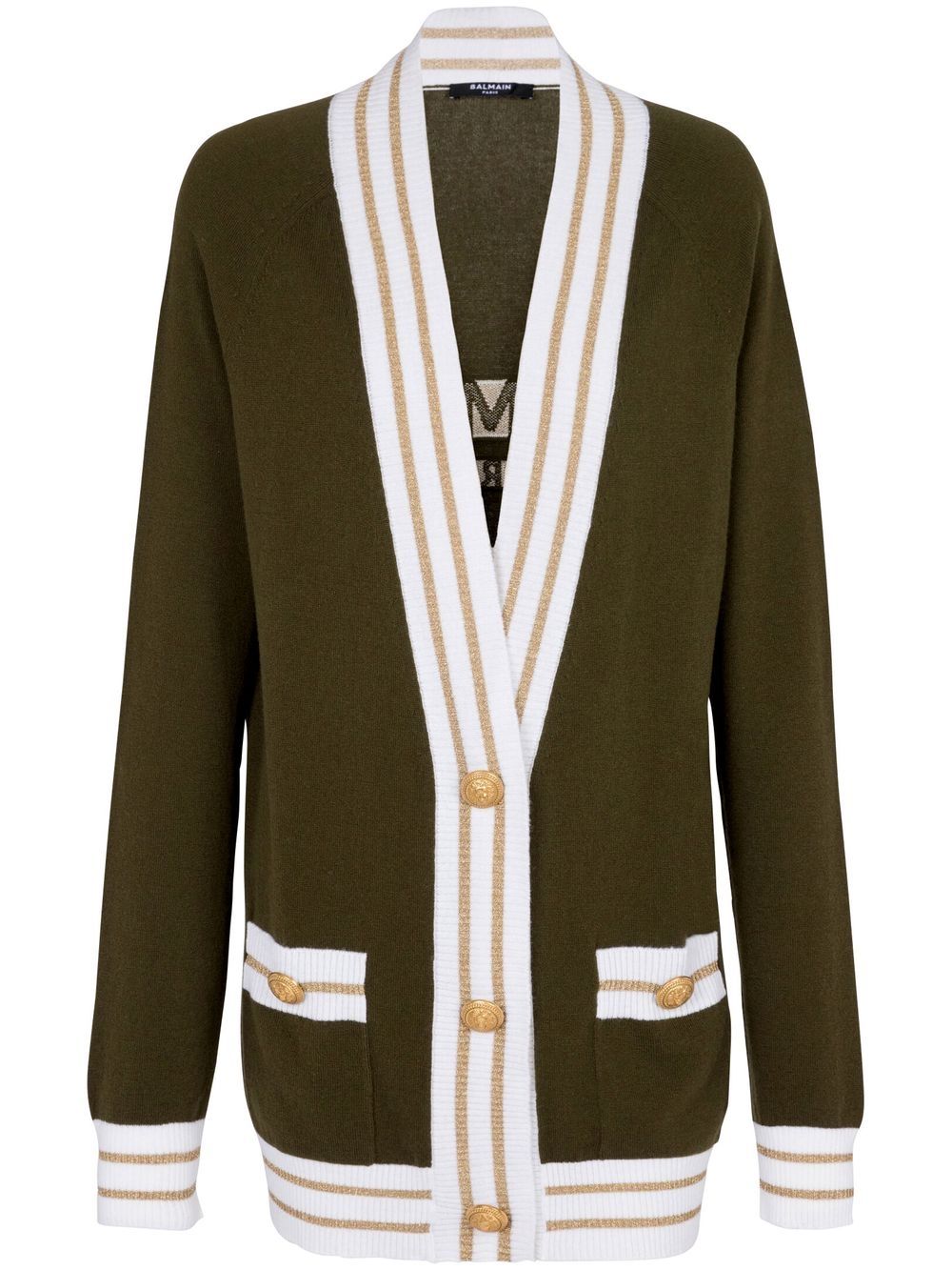Button-detail cardigan - Black