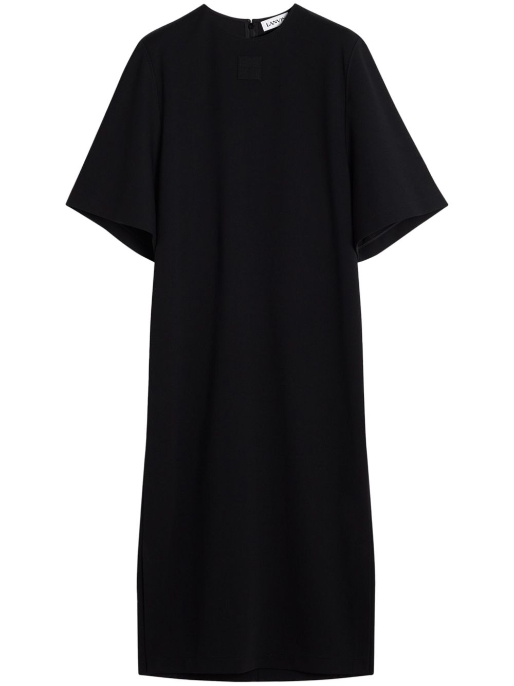 Gathered midi dress - Black