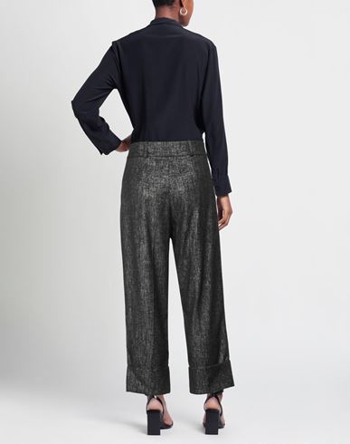 Woman Pants Black Size 2 Viscose, Polyester, Metallic fiber, Polyamide, Elastane