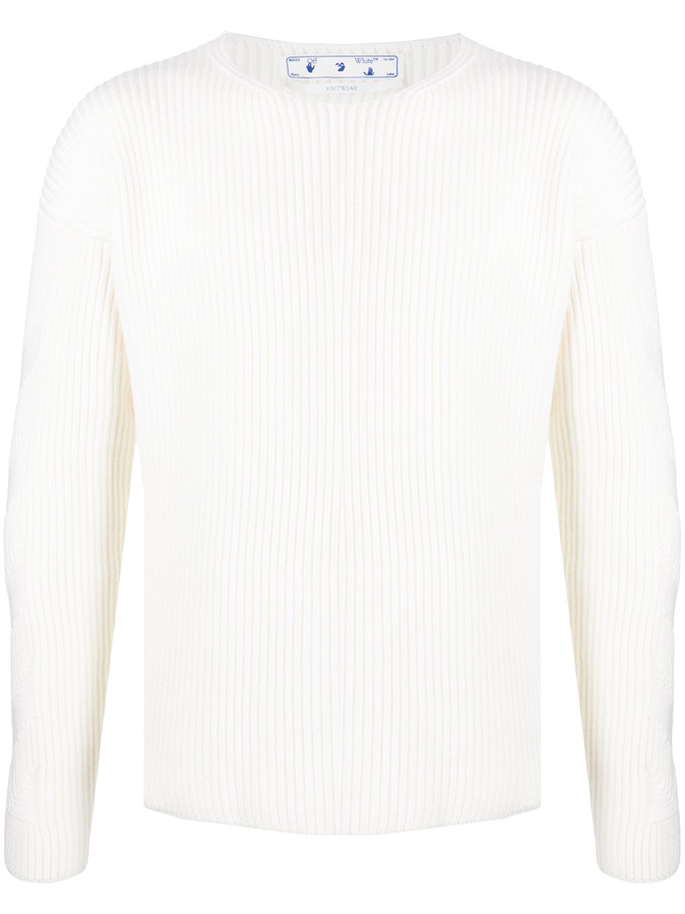Ribbed-knit crew-neck jumper