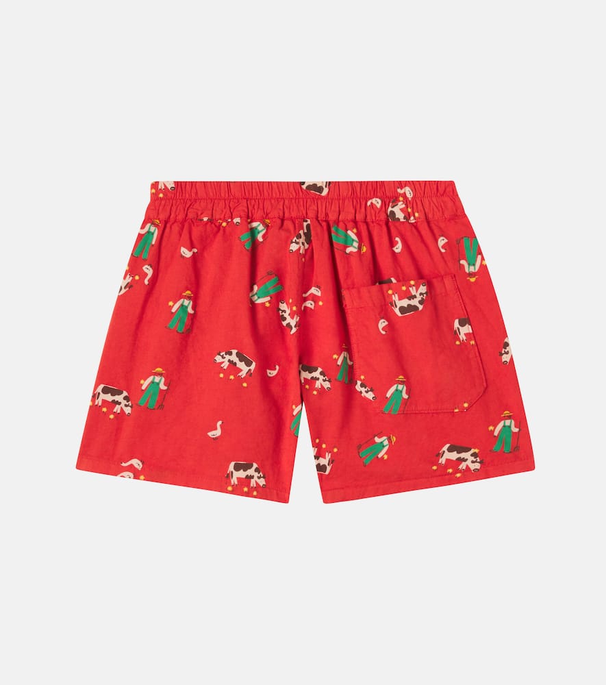 Farm Adventure printed cotton shorts