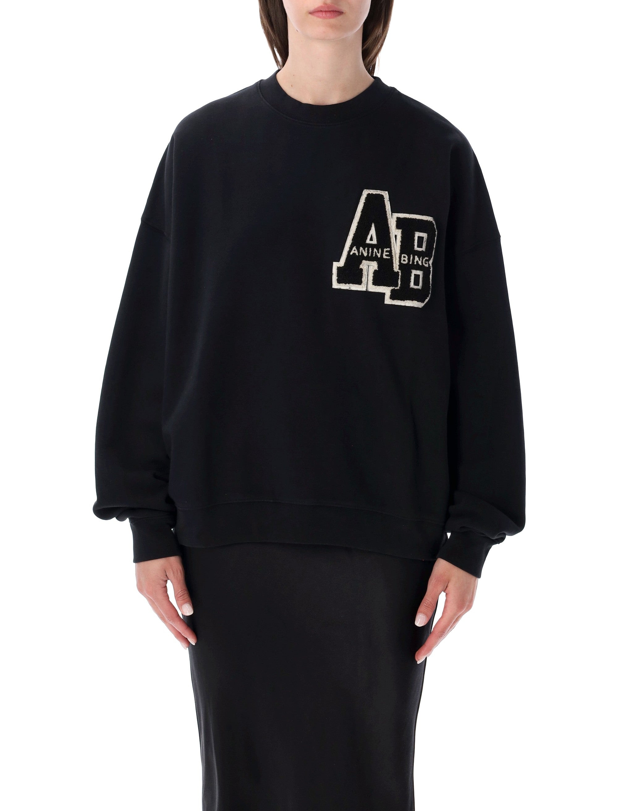 Oversized Collegiate-Inspired Sweatshirt