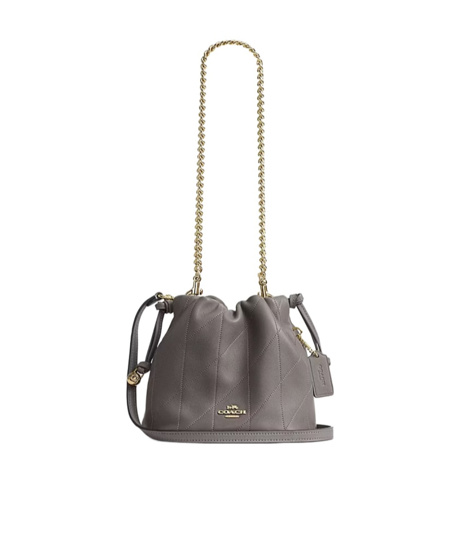 FAYE MINI DRAWSTRING BAG WITH QUILTING