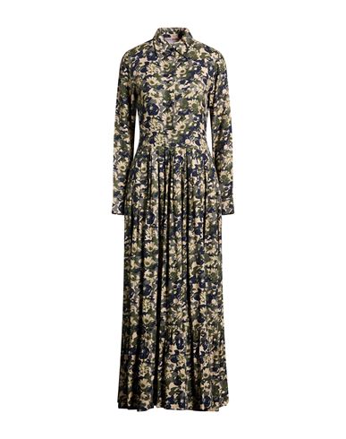 Woman Maxi dress Military green Size M Viscose