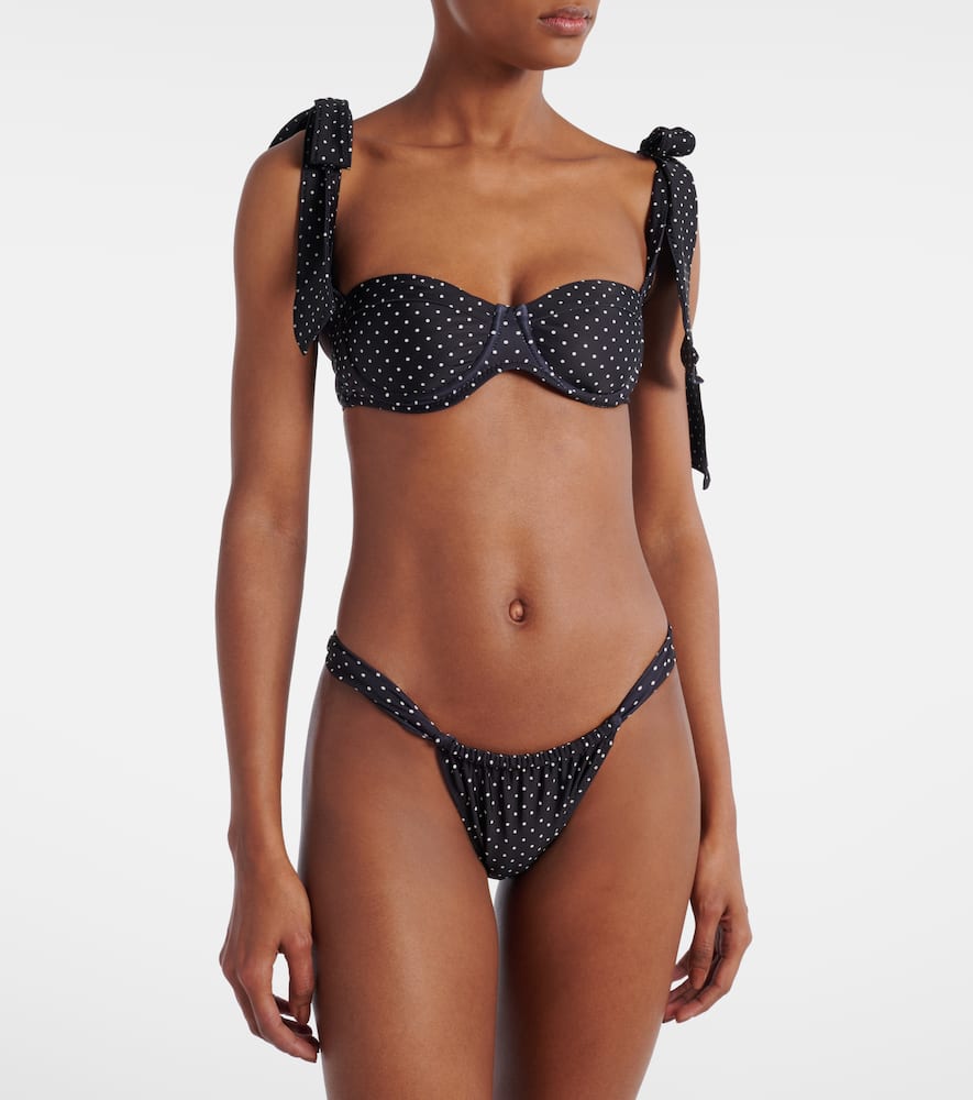 Lady polka-dot bikini top