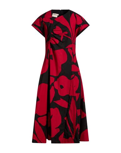 Woman Midi dress Red Size L Polyester, Viscose