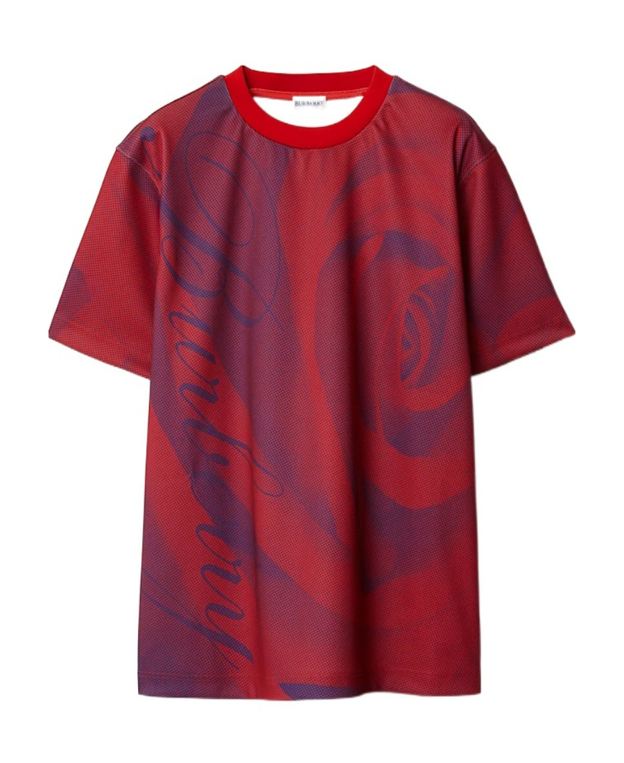 Rose-print jersey T-shirt