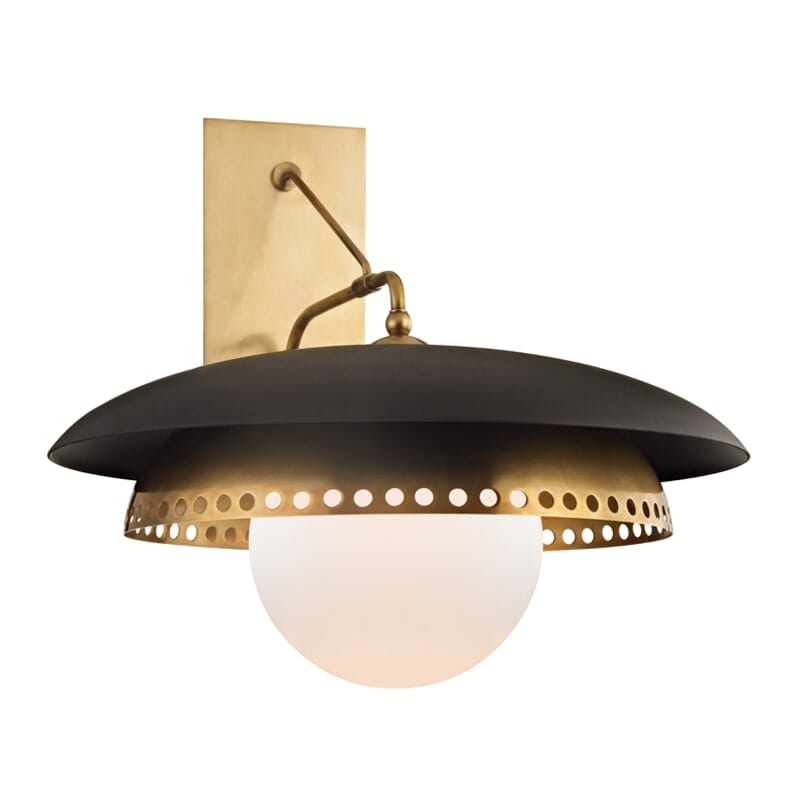 Herkimer 17" Wall Sconce in Aged Bra