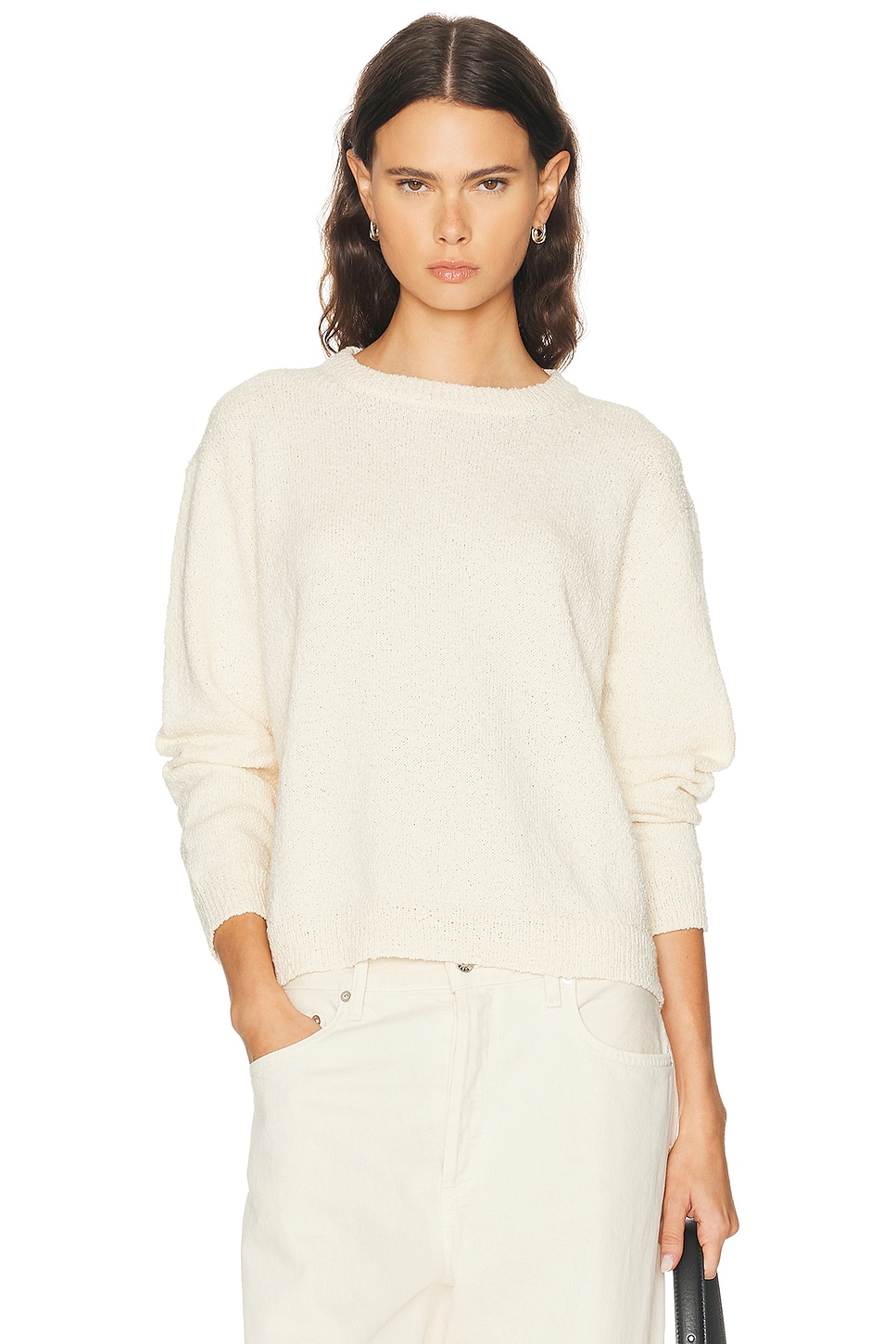 Suzie Kondi Kismet Crewneck Sweater in Crea