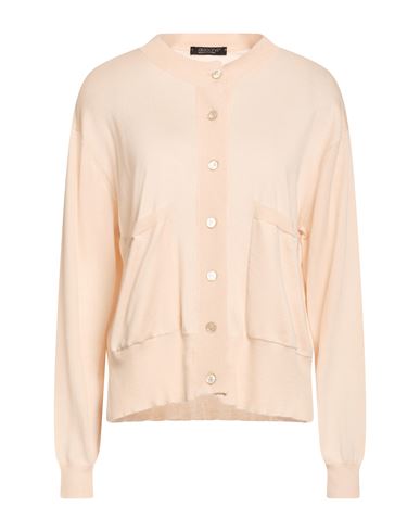 Woman Cardigan Sand Size 4 Silk, Cashmere