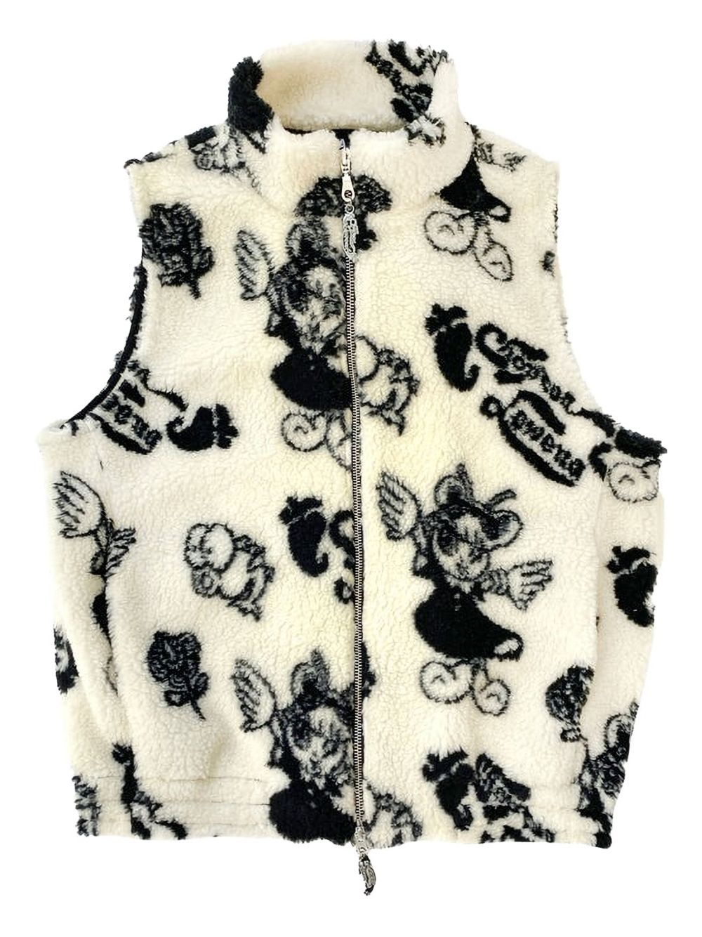 Chopova Lowena cartoon-print gilet - White