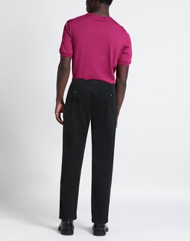 Man Pants Black Size 36 Modal, Cotton, Elastane