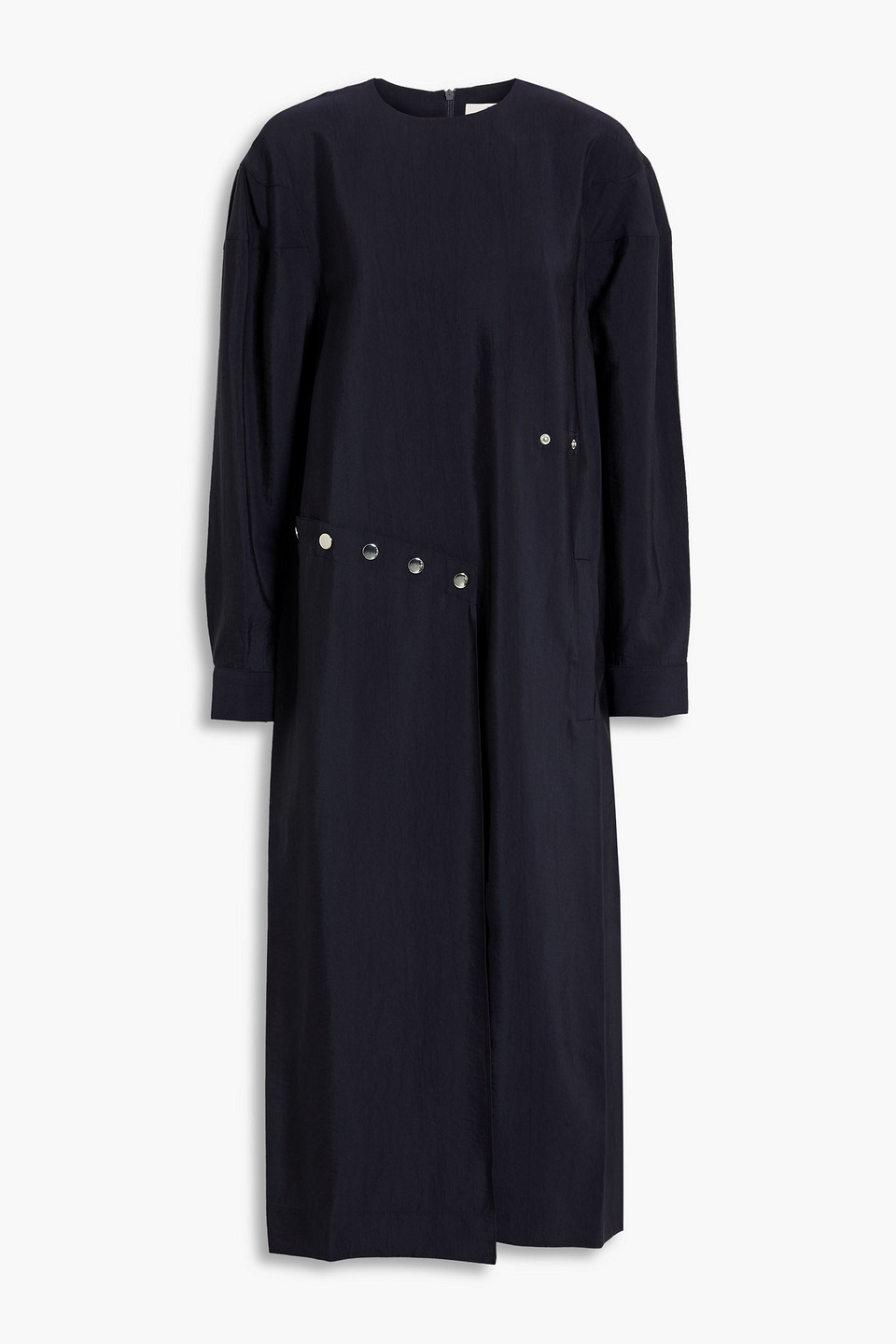 Asymmetric woven midi dress - Blue - US 00