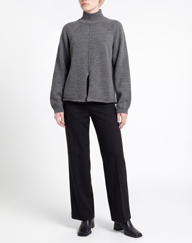 Woman Turtleneck Charcoal Size M Acrylic, Wool