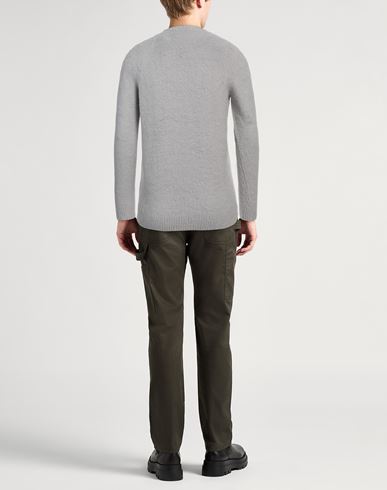 Roberto Collina Man Sweater Light grey Size 38 Cotton, Nylon, Elastane