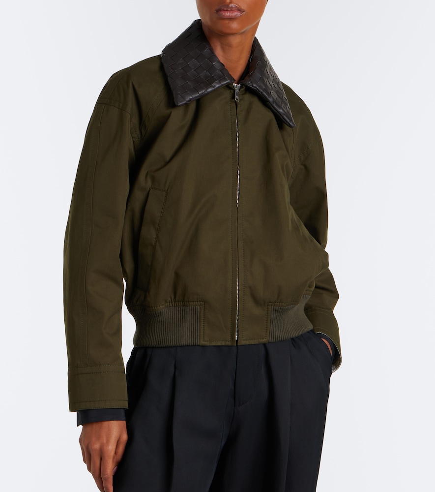 Intrecciato cotton blouson jacket