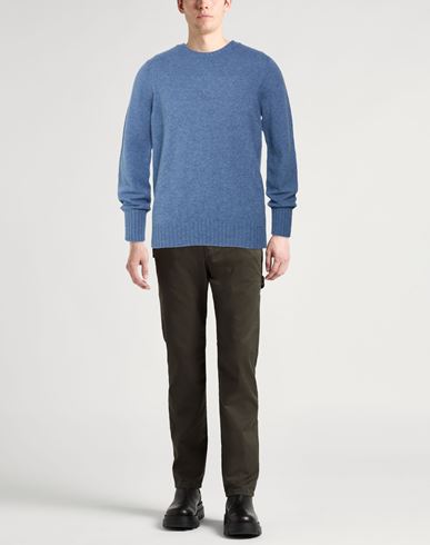 Man Sweater Slate blue Size 44 Lambswool