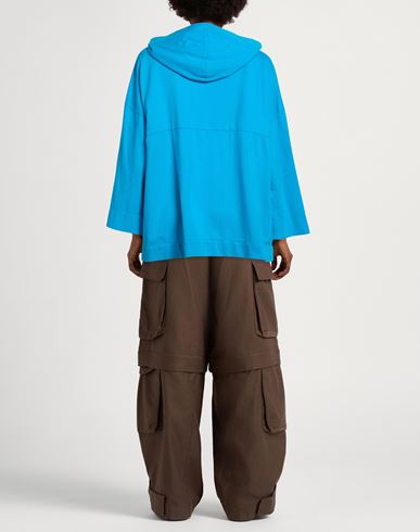 Woman Sweatshirt Azure Size 2 Cotton