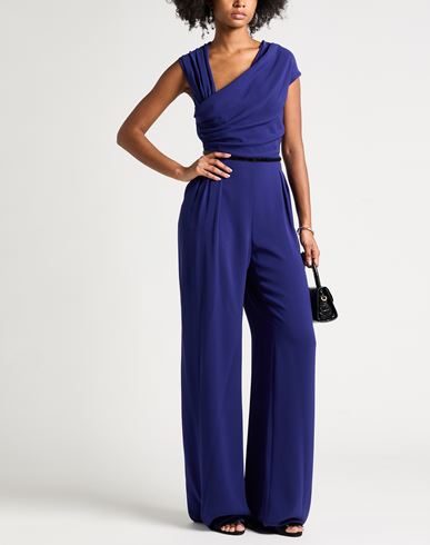 Woman Jumpsuit Blue Size 10 Triacetate, Polyester