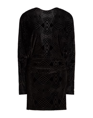 Woman Mini dress Black Size 10 Polyester, Nylon, Elastane, Brass