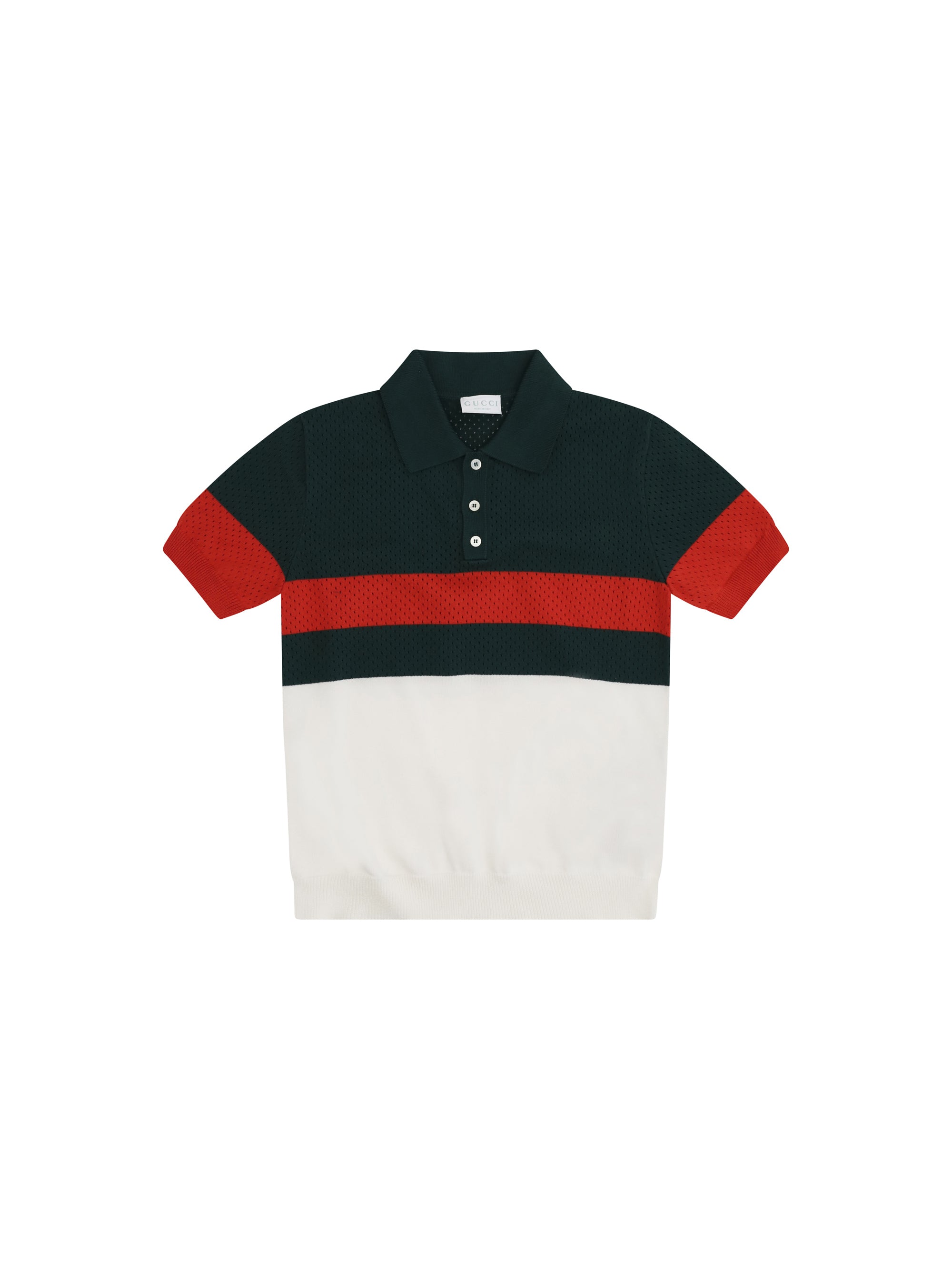 Striped Cotton Polo Shirt — Multicolor