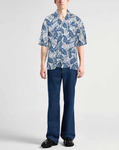Lardini Man Shirt Blue Size M Cotton
