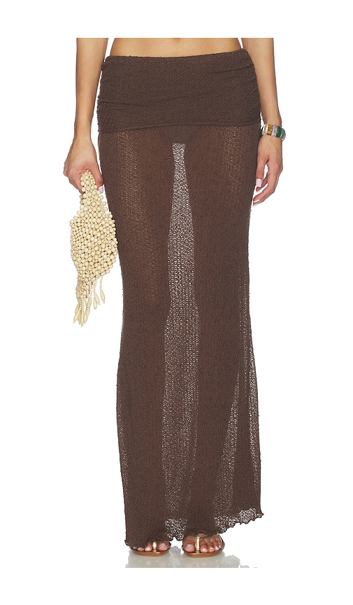 Lovewave The Hadley Maxi Skirt in Brown. - XS also in XXS, S, M