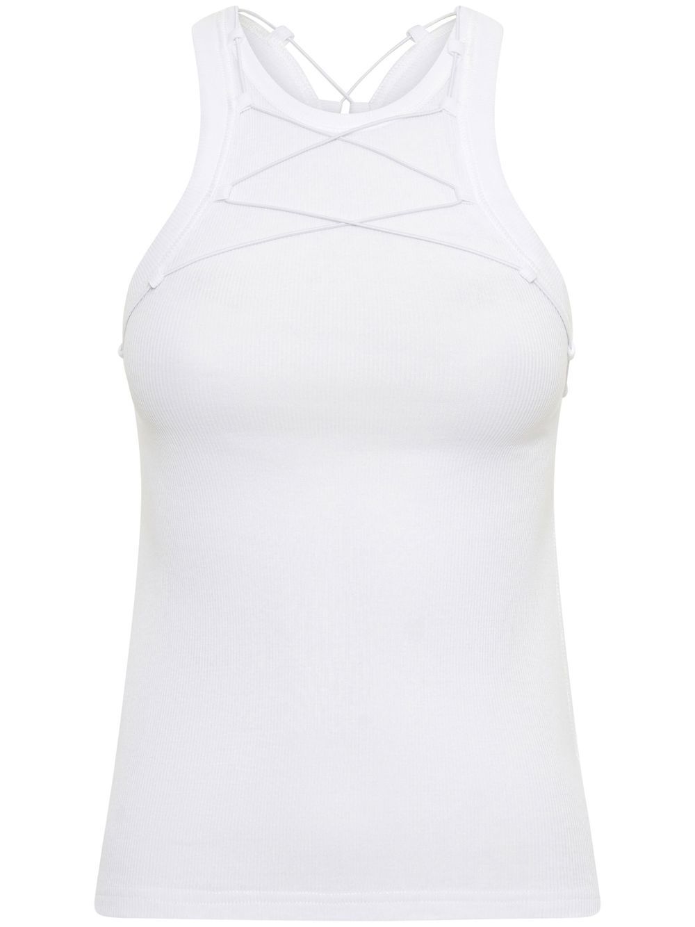 Lock drawstring tank top - White