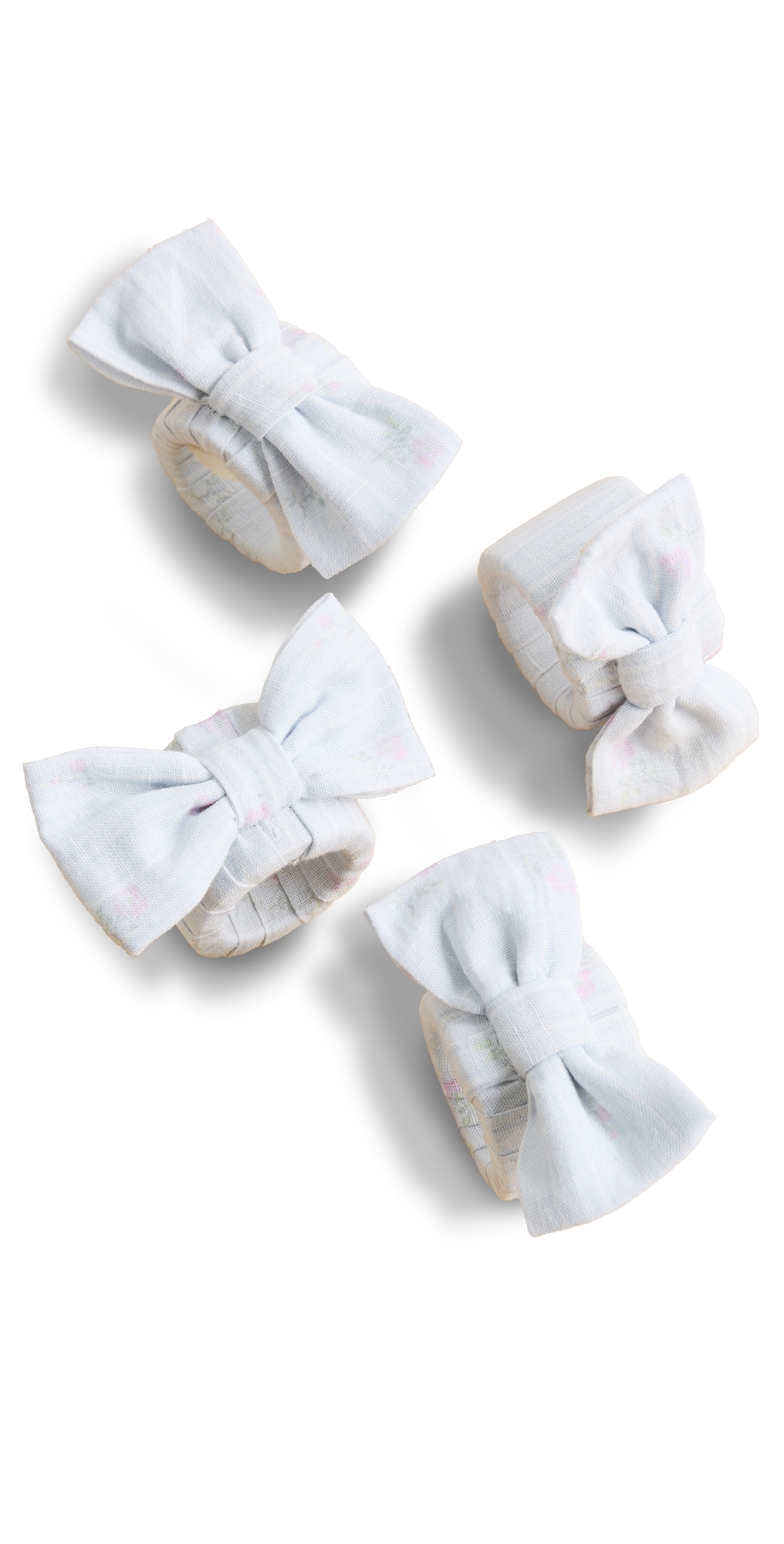 LoveShackFancy Yarn Dye Printed Bow Napkin Rings