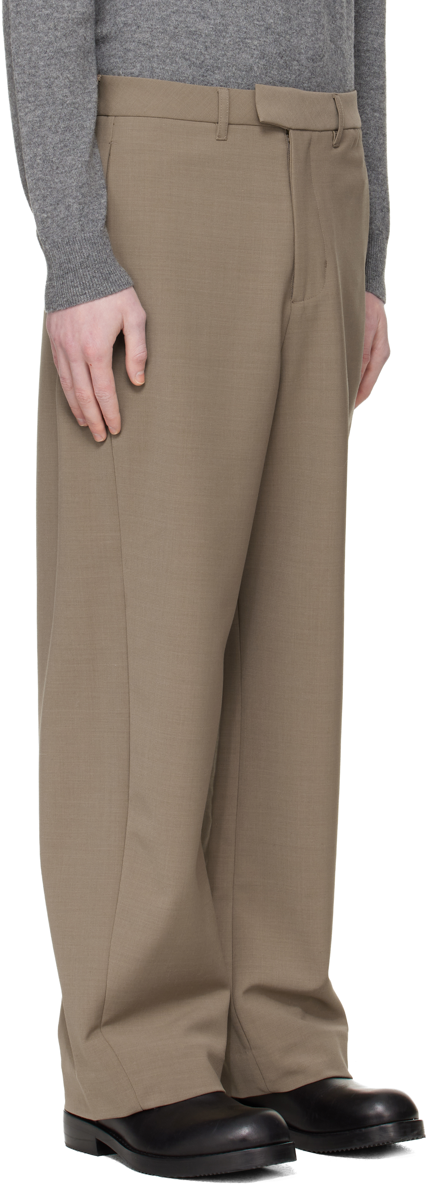 Beige Lounge Curve Trousers