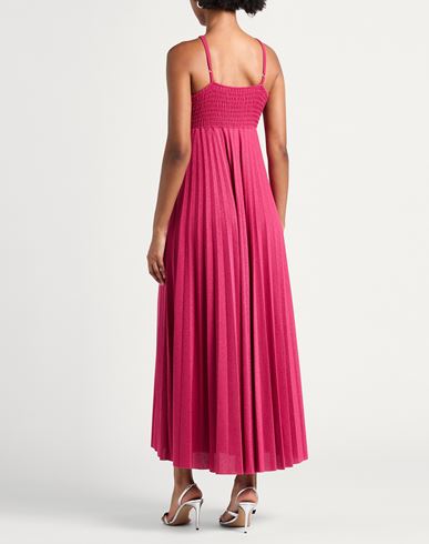 Woman Maxi dress Fuchsia Size 4 Cotton, Polyester, Polyamide, Metallic Polyester, Elastane