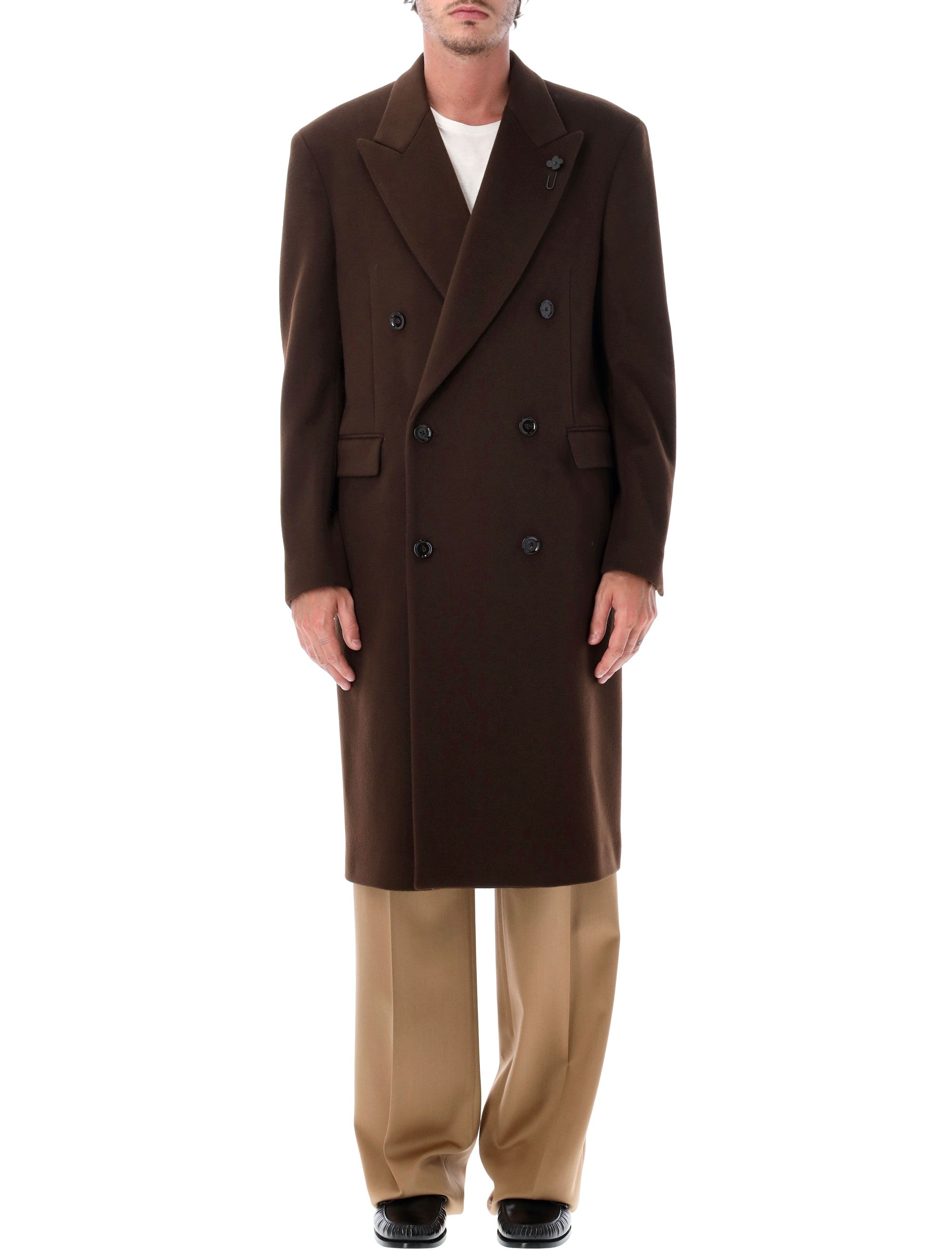 Double-Breasted Wool Overcoat