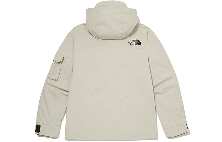 Multi-pocket Workwear Hooded Jacket 'White'
