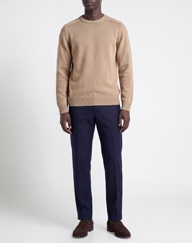 Man Sweater Sand Size S Merino Wool