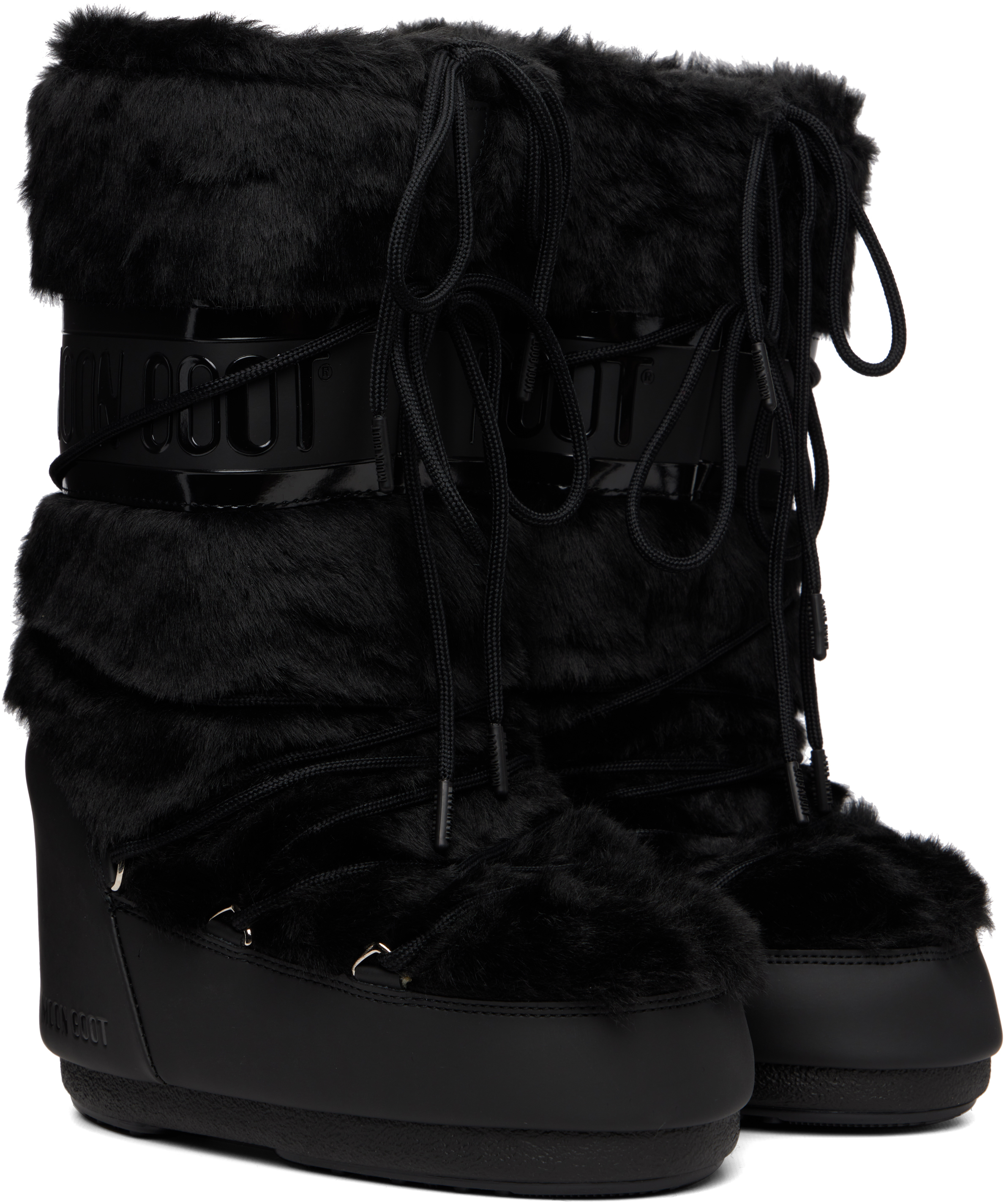 Black Icon Faux-Fur Boots
