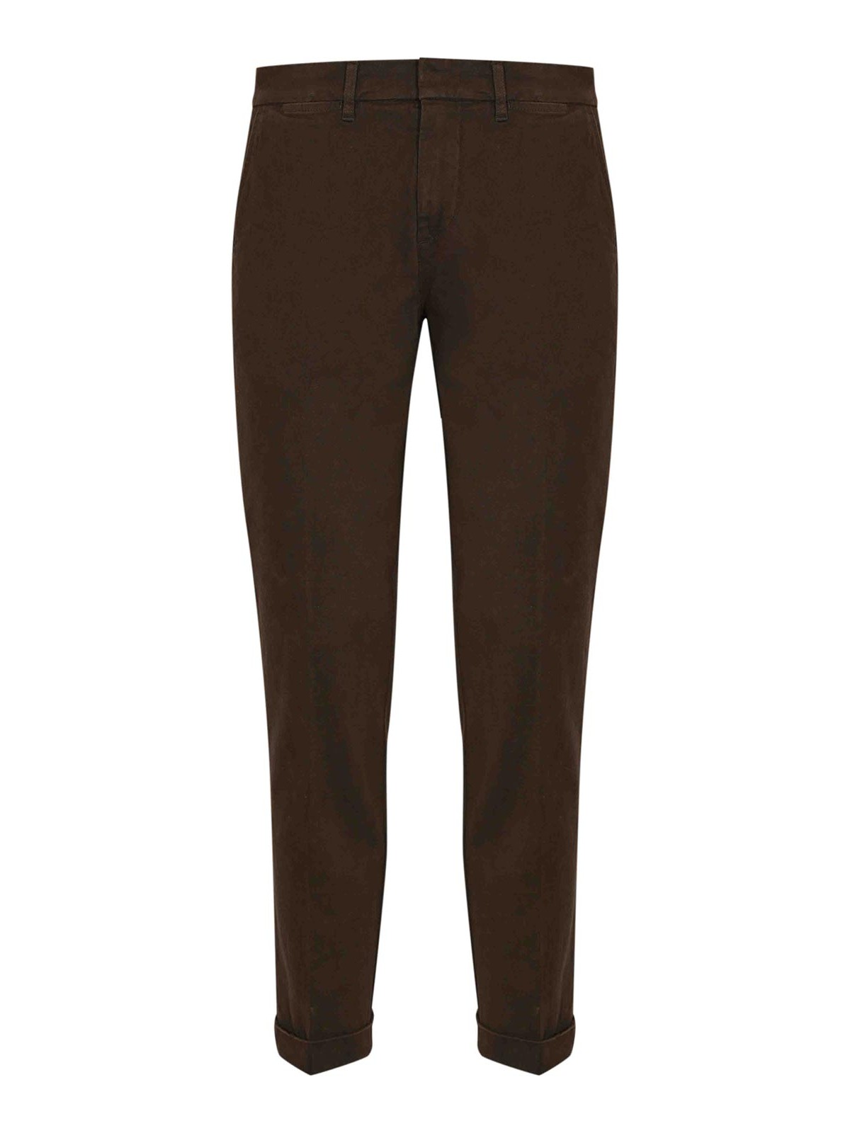 Slim Fit Cotton Gabardine Trousers