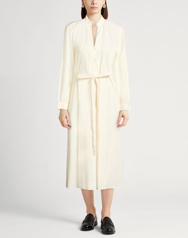 Woman Midi dress Cream Size 4 Cotton