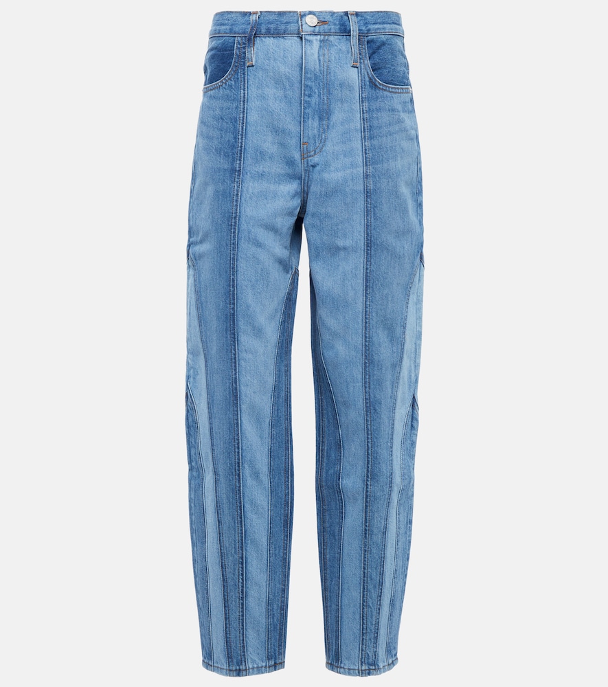 Warped Stripe Barrel wide-leg jeans